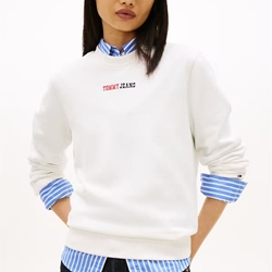 Sudadera TOMMY JEANS DW0DW22362 YBL Ecru - Imagen 2