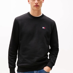 Sudadera Tommy Jeans Tjm Reg Badge Crew Black DM0DM20660 BDS - Imagen 1