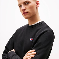 Sudadera Tommy Jeans Tjm Reg Badge Crew Black DM0DM20660 BDS - Imagen 2