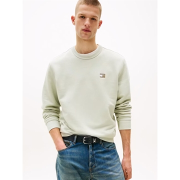 Sudadera Tommy Jeans TJM Reg Badge Crew Misty Sage Tonal DM0DM20660 M1C - Imagen 2