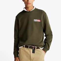 Sudadera Verde Tommy Jeans Regular Entry Graphi - Imagen 1