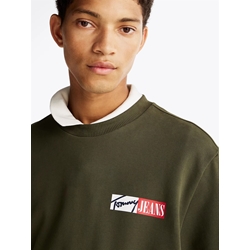 Sudadera Verde Tommy Jeans Regular Entry Graphi - Imagen 2
