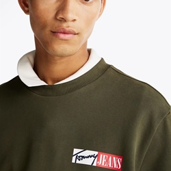Sudadera Verde Tommy Jeans Regular Entry Graphi - Imagen 2