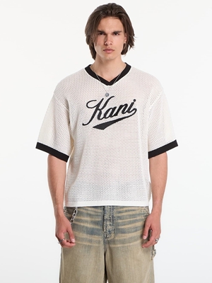 Sueter KARL KANI PD00013976 Cursive Varsity Croc white - Imagen 1