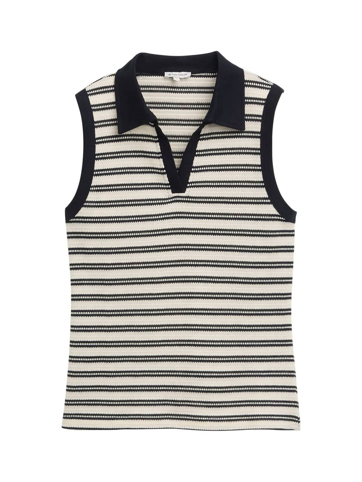 Top Tom Tailor 1046412 37997 offwhite navy - Imagen 1