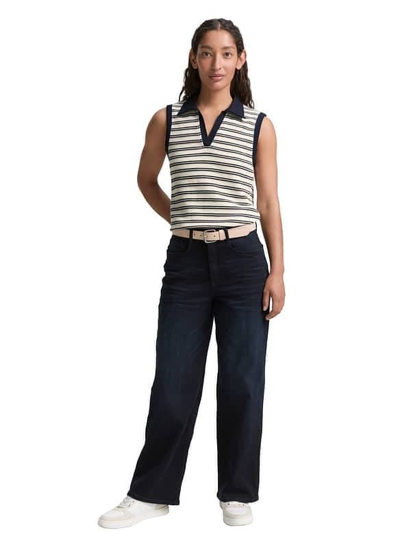 Top Tom Tailor 1046412 37997 offwhite navy - Imagen 2