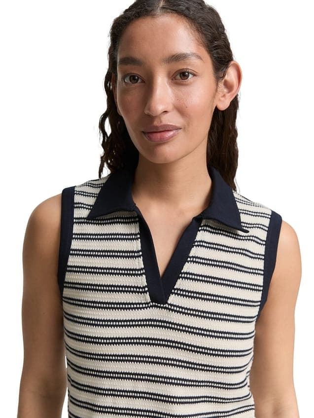 Top Tom Tailor 1046412 37997 offwhite navy - Imagen 5