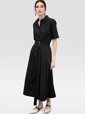 Vestido Lola Casademunt Midi Falda Black LS2616089 - Imagen 1