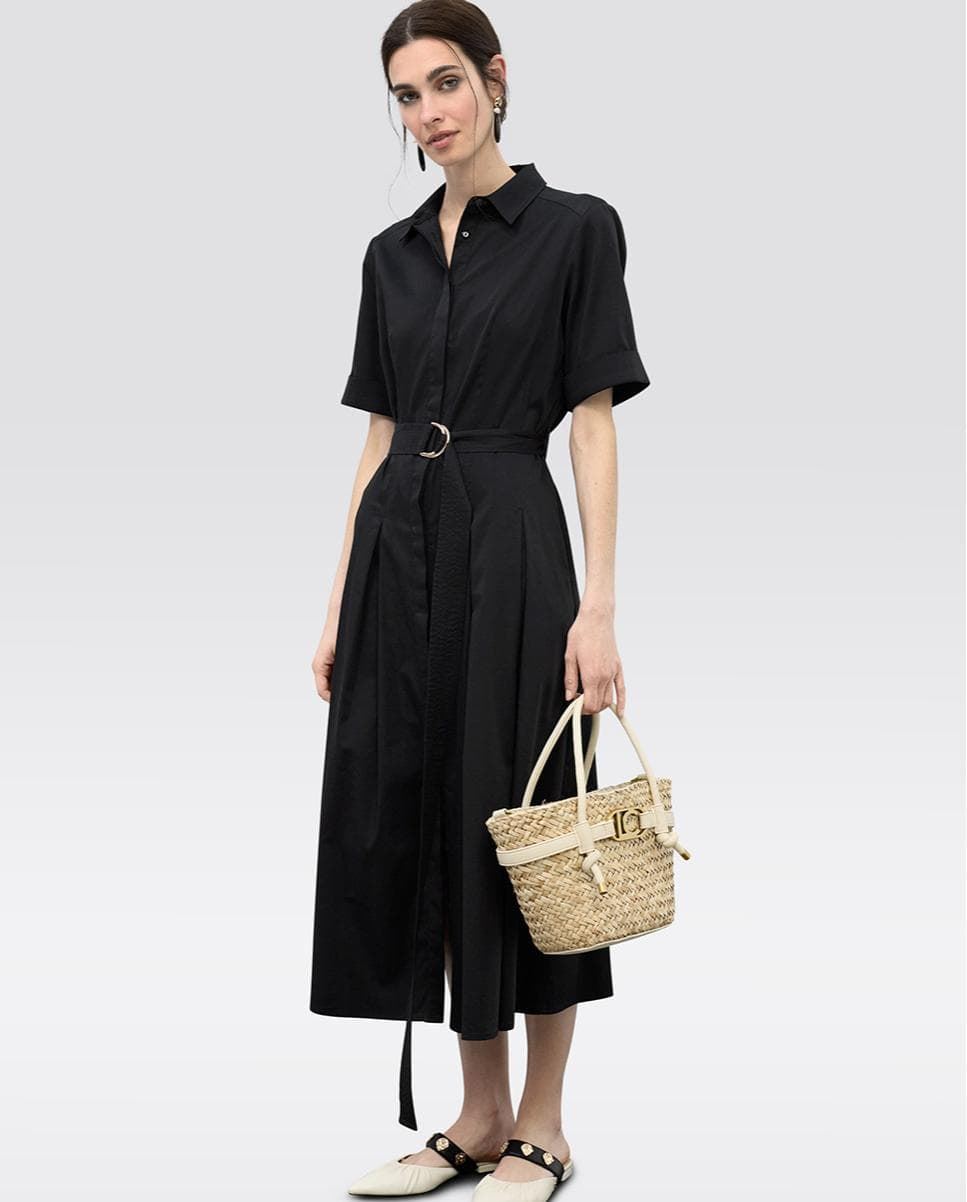 Vestido Lola Casademunt Midi Falda Black LS2616089 - Imagen 5