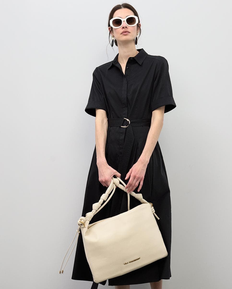 Vestido Lola Casademunt Midi Falda Black LS2616089 - Imagen 6