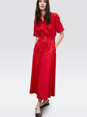 Vestido Lola Casademunt Midi Falda Red LS2616089 - Imagen 1