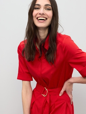 Vestido Lola Casademunt Midi Falda Red LS2616089 - Imagen 2