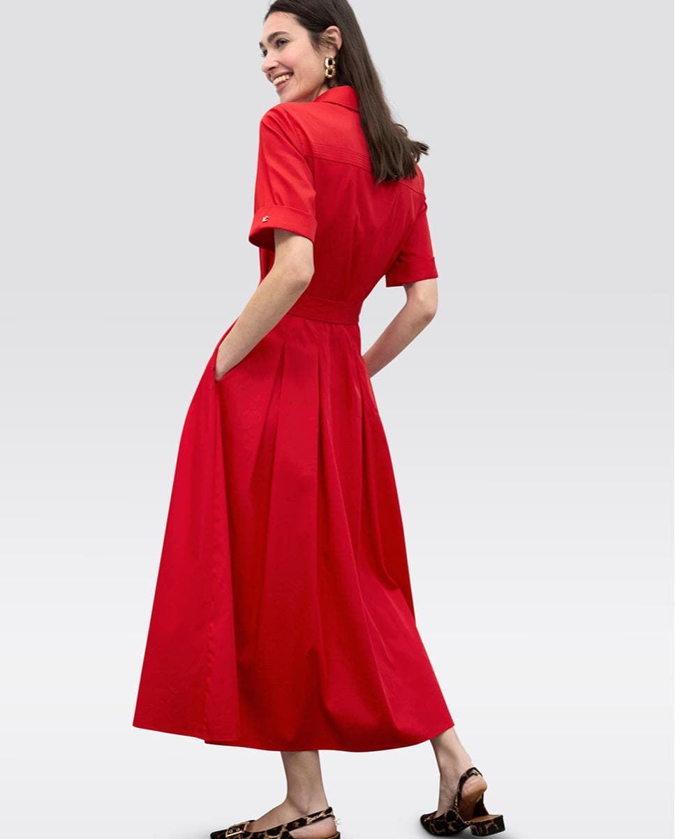 Vestido Lola Casademunt Midi Falda Red LS2616089 - Imagen 5