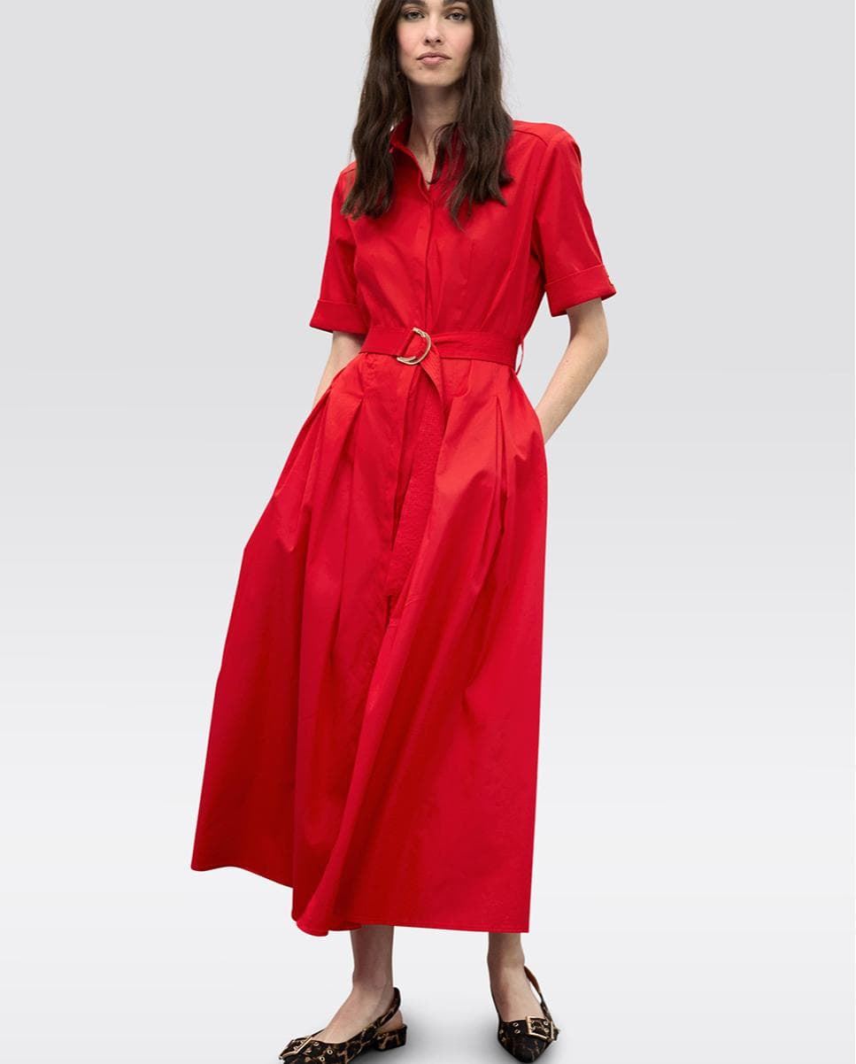 Vestido Lola Casademunt Midi Falda Red LS2616089 - Imagen 6