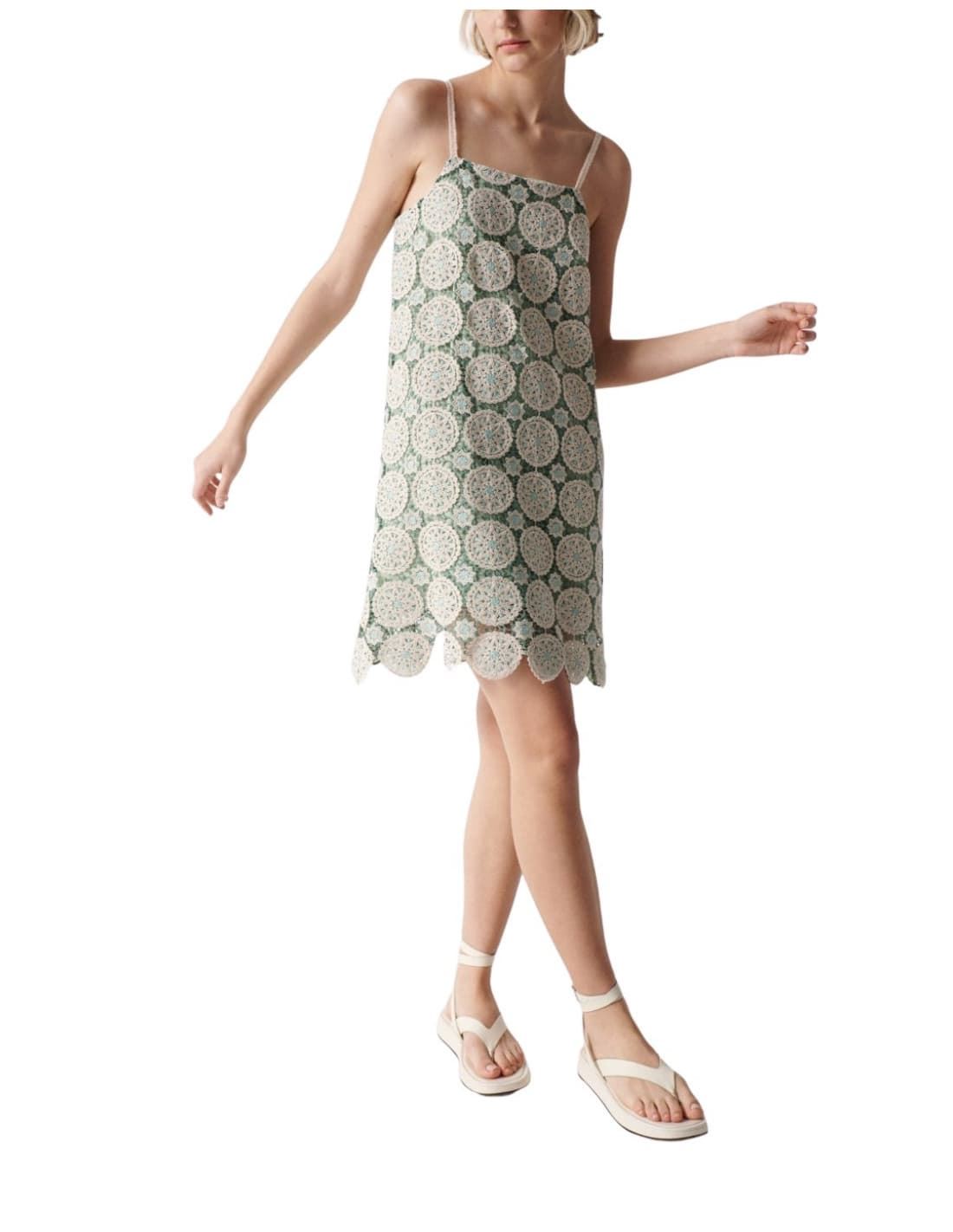 Vestido Salsa 21005908 510 verde - Imagen 3