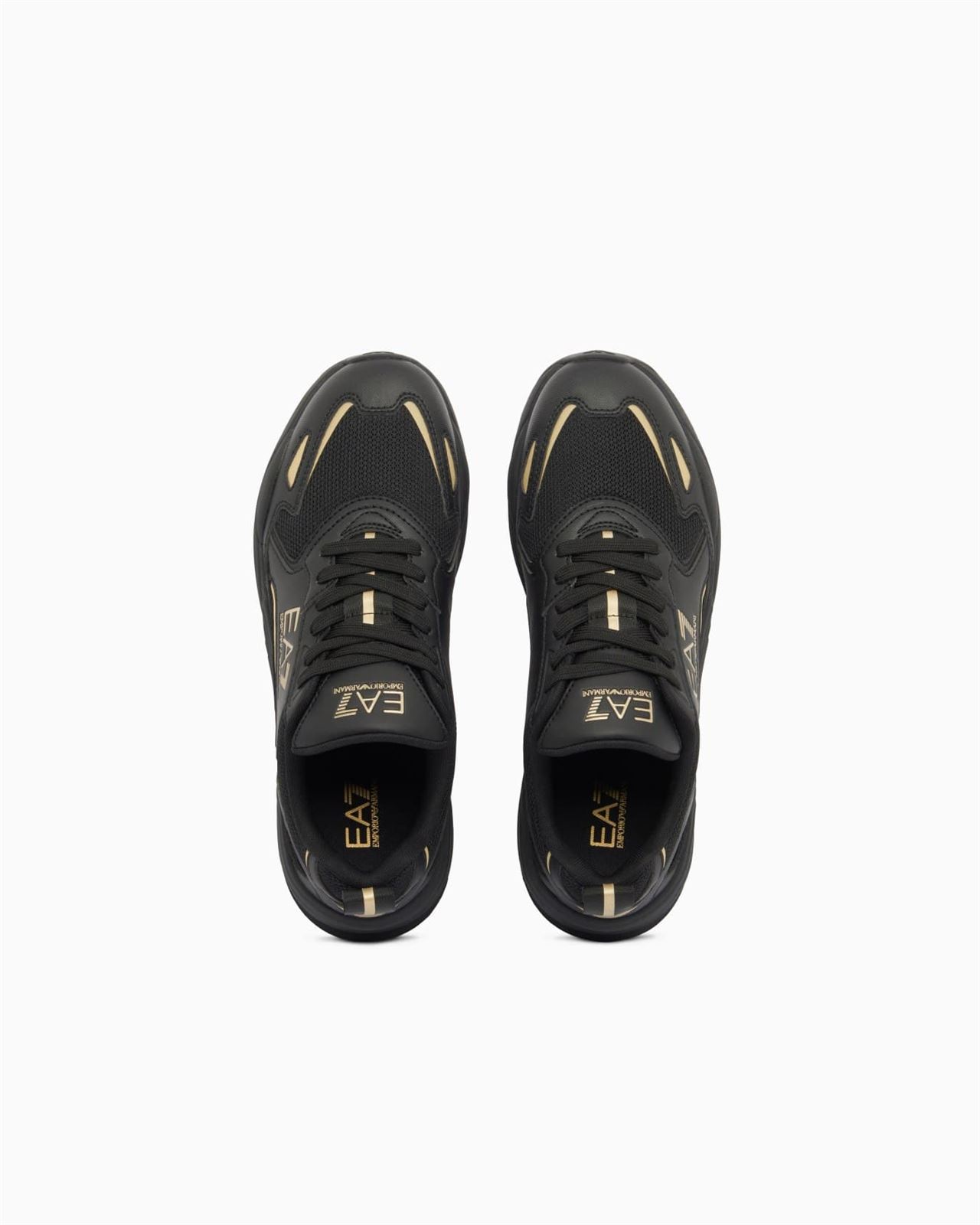 Zapatillas EA7 Emporio Armani Triple Black+Gold 7X000308 AF18447 MZ177 - Imagen 2