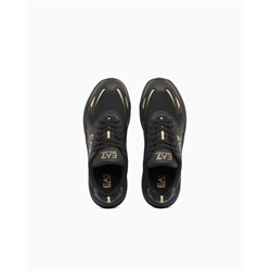 Zapatillas EA7 Emporio Armani Triple Black+Gold 7X000308 AF18447 MZ177 - Imagen 2