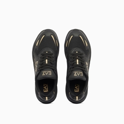 Zapatillas EA7 Emporio Armani Triple Black+Gold 7X000308 AF18447 MZ177 - Imagen 2