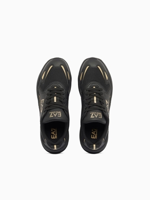 Zapatillas EA7 Emporio Armani Triple Black+Gold 7X000308 AF18447 MZ177 - Imagen 2