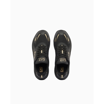 Zapatillas EA7 Emporio Armani Triple Black+Gold 7X000308 AF18447 MZ177 - Imagen 2