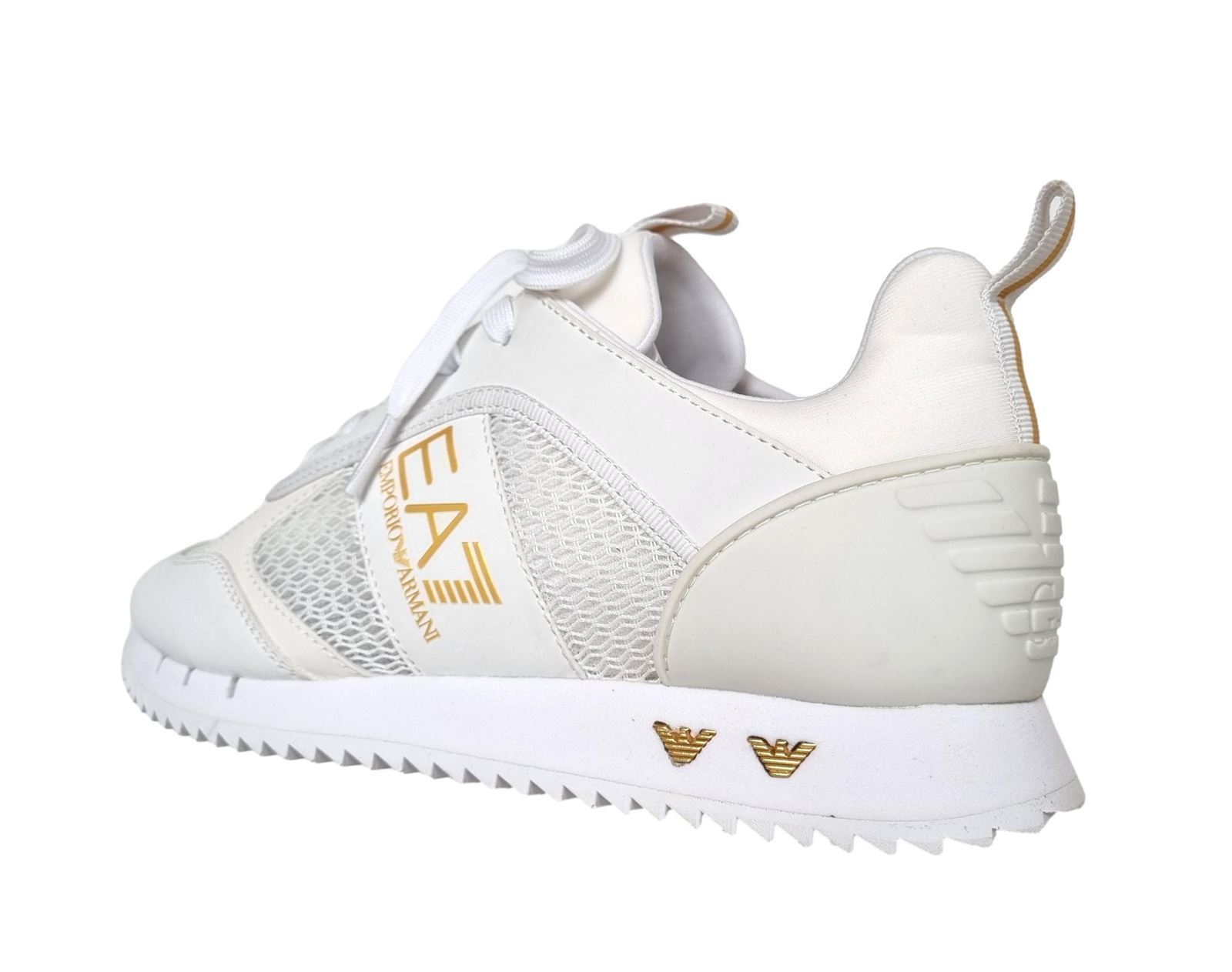 Zapatillas EA7 Emporio Armani X8X027 XK050 K597 triple white/ gold - Imagen 3