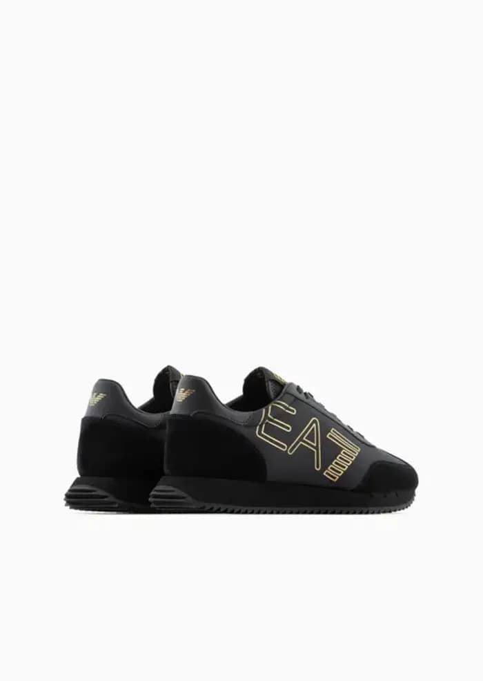 Zapatillas EA7 Emporio Armani X8X101 XK257 M701 triple black + gold - Imagen 3