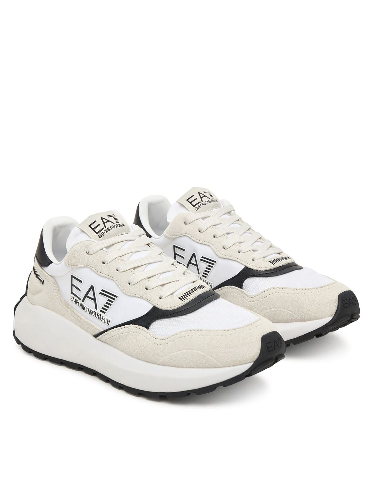 Zapatillas Emporio Armani EA7 7X000341 AF18616 MZ021 white black - Imagen 3