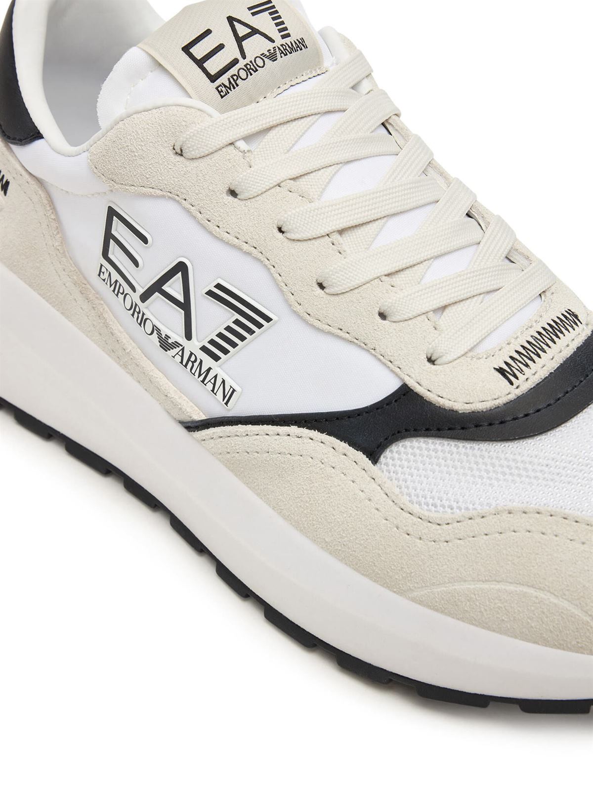 Zapatillas Emporio Armani EA7 7X000341 AF18616 MZ021 white black - Imagen 6