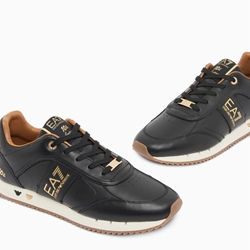 Zapatillas Emporio Armani EA7 7X000648 AF15588 MC021  black/gold - Imagen 1