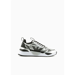 Zapatillas Emporio Armani EA7 X8X160 XK365 S989 silver python/black - Imagen 1