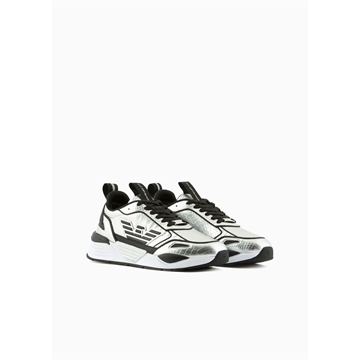 Zapatillas Emporio Armani EA7 X8X160 XK365 S989 silver python/black - Imagen 2