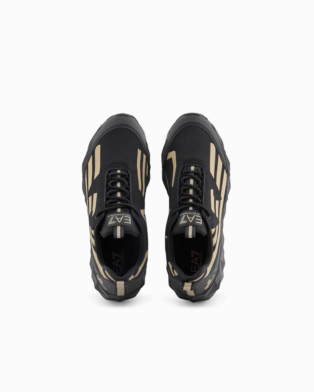 Zapatillas Emporio Armani EA7 X8X217 XK433 R969 TRIPLE BLACK LIGHT GOLD - Imagen 1