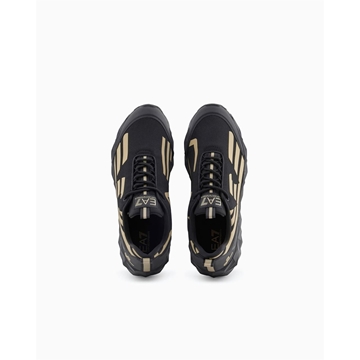 Zapatillas Emporio Armani EA7 X8X217 XK433 R969 TRIPLE BLACK LIGHT GOLD - Imagen 1