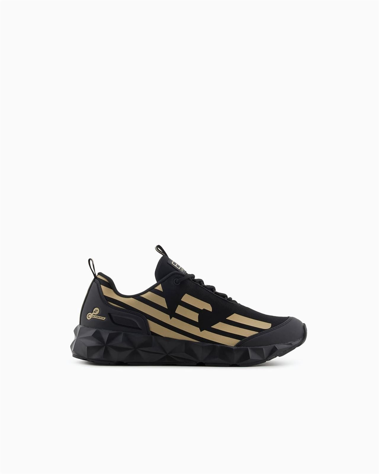 Zapatillas Emporio Armani EA7 X8X217 XK433 R969 TRIPLE BLACK LIGHT GOLD - Imagen 2