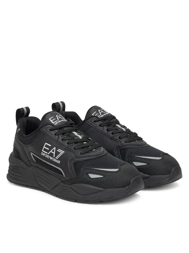 Zapatillas Emporio Armani Triple Black+Silver 7X000308 AF18447 MC026 - Imagen 1