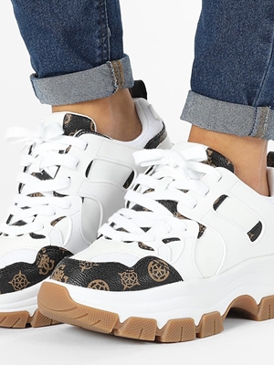 Zapatillas GUESS FLBRAFAL12 white brown - Imagen 1