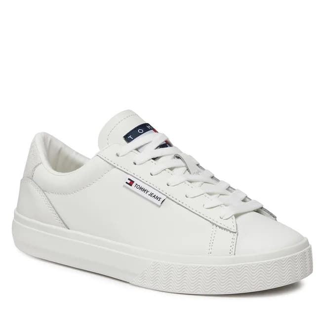 Zapatillas Tommy Jeans Cupsole Sneaker EN0EN02508 YBL ecru - Imagen 1