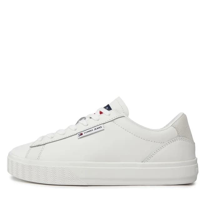 Zapatillas Tommy Jeans Cupsole Sneaker EN0EN02508 YBL ecru - Imagen 4