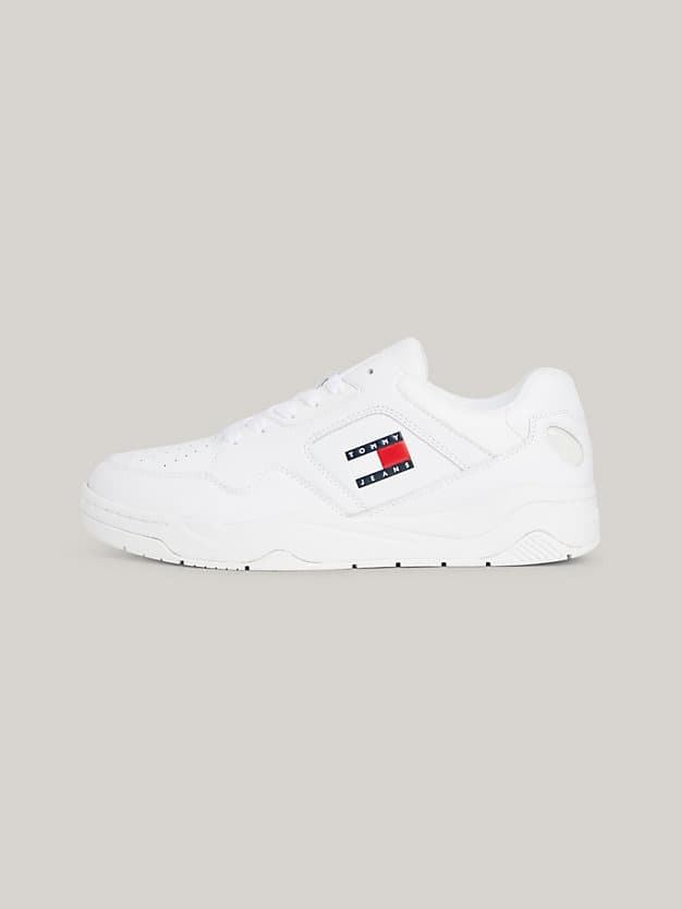 Zapatillas Tommy Jeans Leather Outsole Color EM0EM01350 YBR white - Imagen 2