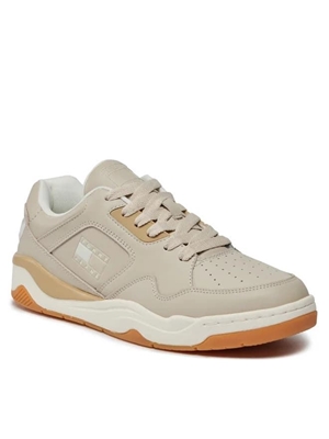 Zapatillas Tommy Jeans Leather Outsole EM0EM01350 AEV Bleached stone - Imagen 2