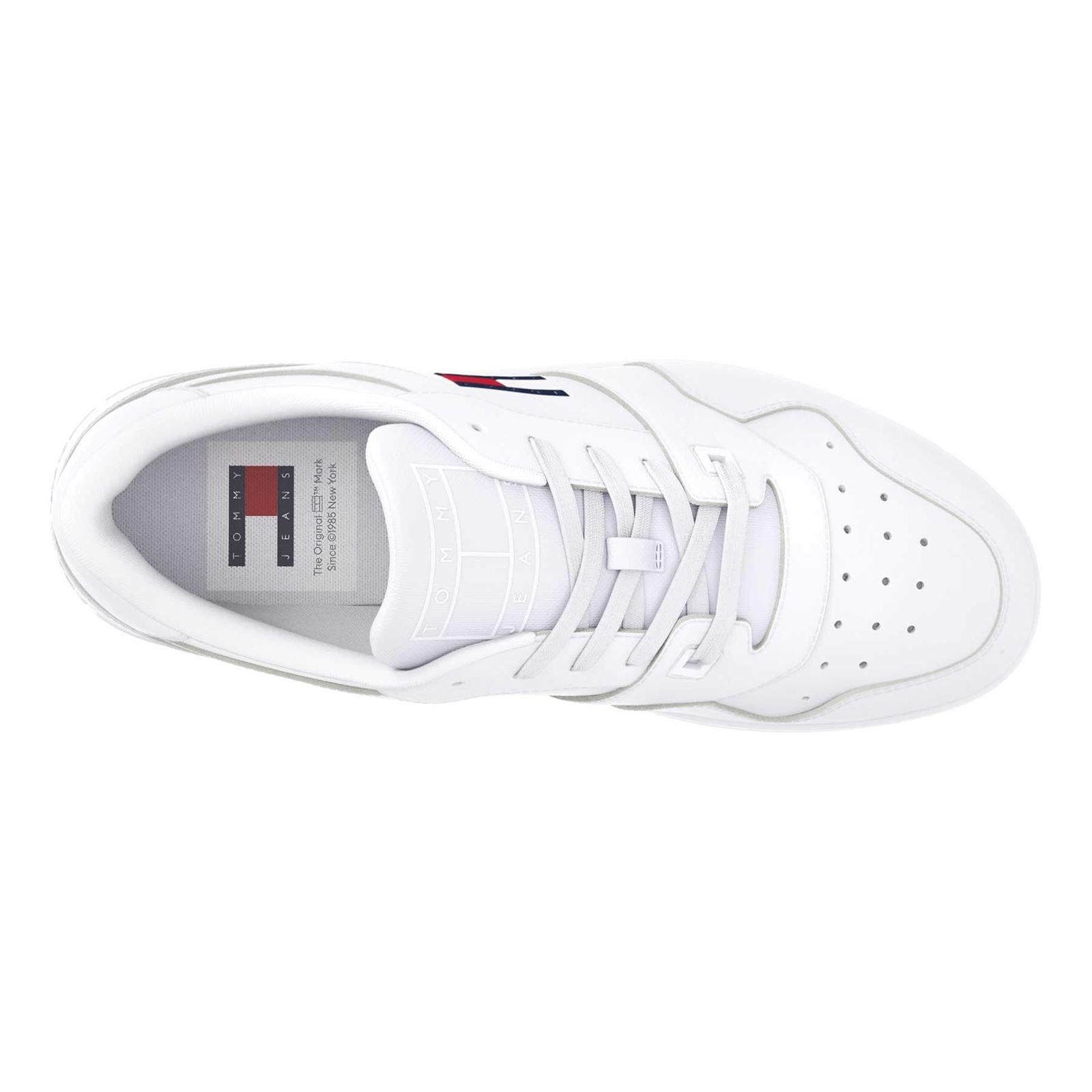 Zapatillas Tommy Jeans Retro Basquet ESS EM0EM01395 YBR white - Imagen 4